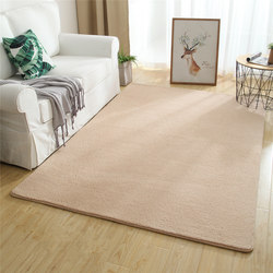 Thickened Bedroom Carpet, Living Room Bedside Sofa Coffee Table Rug, Solid Color Imitation Cashmere Home Children's Room Bedside Mat
