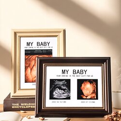 Baby 4D Photo Frame Nt Ultrasound Image Color Ultrasound Print Pregnancy Newborn Baby Birth Gift Commemorative Display Stand