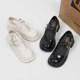 Xiangxiang characters double with Maryzhen shoes female 2023 summer new thick sole thick heel women's round head shallow mouth retro single shoes
