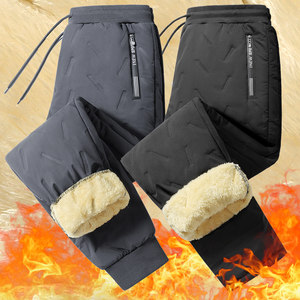 Winter down cotton pants Men wearing cold prevention, warm, warm, thick snow pants plus fertilizer, increased code cashmere pants
