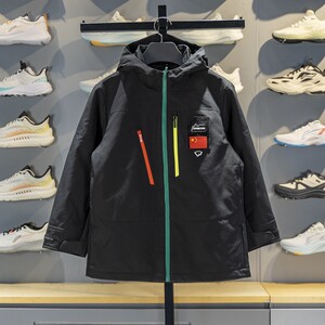 
Li Ning Children's Cotton Clothes 2025 Winter Men's and Women's Outdoor Loose Water-Repellent Cotton Windbreaker Jacket YFMV003