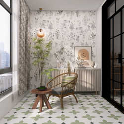All-Ceramic Art 300X300 Small Tiles French Bathroom Tiles 400X400 Kitchen Toilet Non-Slip Floor Tiles