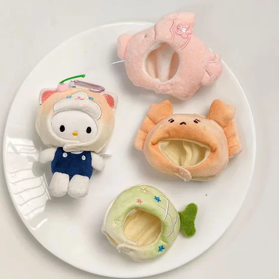 Clothes only] Ready stock KT baby clothes soft cute headgear 10CM doll clothes dress up bow accessories