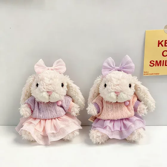 
Clothes only] 15cmjely/cat bunny doll pink and purple sweater gauze skirt clothes delicious rabbit doll clothes