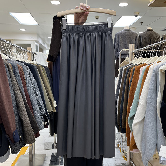 {PRE-ORDER} Corduroy Contrast Double Silt Skirt from Korea (IVORY)