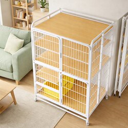 Cat Cage Cat House for Home Use Indoor with Integrated Toilet Extra-Large Villa Foldable New Model Cat Cage Cat Empty Cage