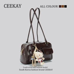 Ceekay Genuine Niche Design Bowling Bag High-End Luxury Bag for Women 2025 New Retro Underarm Bag