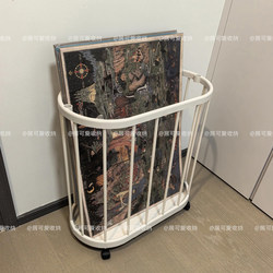 Puzzle Finished Product Storage Cart, Card Cartoon Poster, Large Capacity Collection Organizer, Corrugated Paper Storage Rack, Great Item