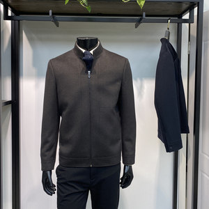 
25th autumn and winter new men's stand collar woolen jacket coat business casual wool top collar Zonoi brand