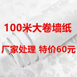 Special Offer 100m Large Rolls of Wall Wallpaper for Home Use, Self-Adhesive for Dormitory, Bedroom, Living Room Background Wall, Simple Self-Adhesive Wallpaper