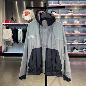 China Li Ning sports trench coat men's Badfive basketball series windproof loose hooded hooded top AFDQ099
