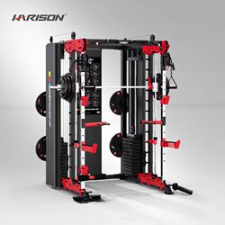 Han Chen Smith Machine Comprehensive Training Device Multi-Functional Gantry Rack Commercial Bench Press Squat Flybird G30817A