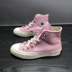 
CONVERSE 1970S Women's Pink High-top Butterfly Pattern DIY Pendant Canvas Shoes A06095C
