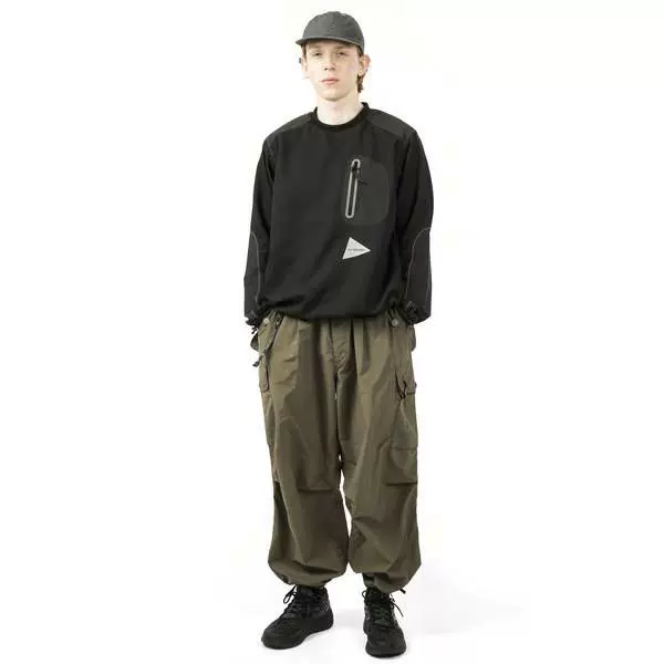 and wander Oversized Cargo Pants 机能多兜纽扣袋伞兵长裤574-Taobao