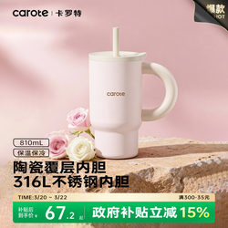 Carrot Large-Capacity Straw Insulated Cup for Girls, High-Looking Car-Mounted Small Ice Cup, New Water Cup Gift
