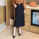 Suit straight skirt for women in spring and autumn 2025 new high-waisted slim A-line skirt versatile temperament pocket hip skirt
