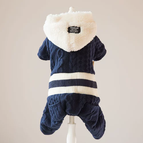 Одежда для щенков плюшевая весна и осенью Бишон Бомоко четырехгруппированная осень и зимние повседневные домашние животные домашние животные осень и зима