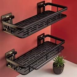 Bathroom Storage Rack, Wall-Mounted, No-Drill, for Toilet, Shower, Washroom, Sink, Wall Storage Shelf
