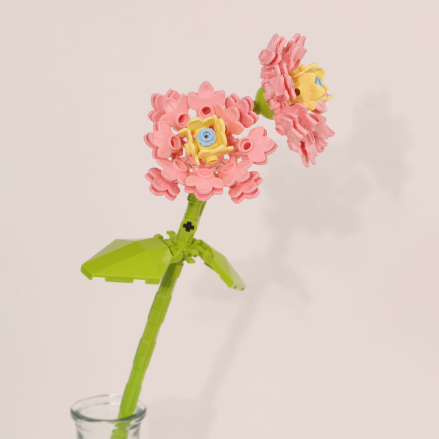 Bouquet of building blocks single immortal flowers roses sunflower DIY hand-made assembled toys to give girlfriend holiday gifts