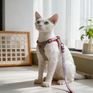 
Cat leash when walking the cat, German cat special vest type cat chest and back to prevent break away and not strangle the neck pet supplies