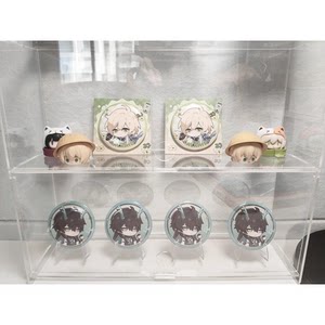 
Millet bar storage box transparent desktop storage rack book desktop blind box animation peripheral millet badge display stand