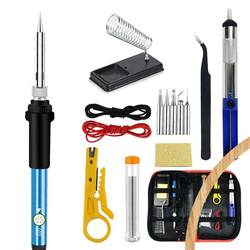 Internal Heating Electric Soldering Iron Household Temperature-Adjustable Welding Pen Welding Tool Internal Heating Small Circuit Board Soldering Kit 60W