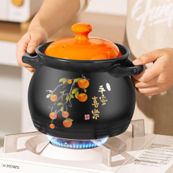 Ceramic Stew Pot for Home Use, Suitable for Gas Stoves, High-Temperature Resistant, Won'T Crack When Used on Dry Heat, Soup Pot, Clay Pot