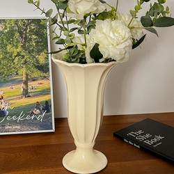 Vase Ceramic High-End French Black Lily Ornament American Retro Flower Arrangement White Tulip Dining Table Living Room