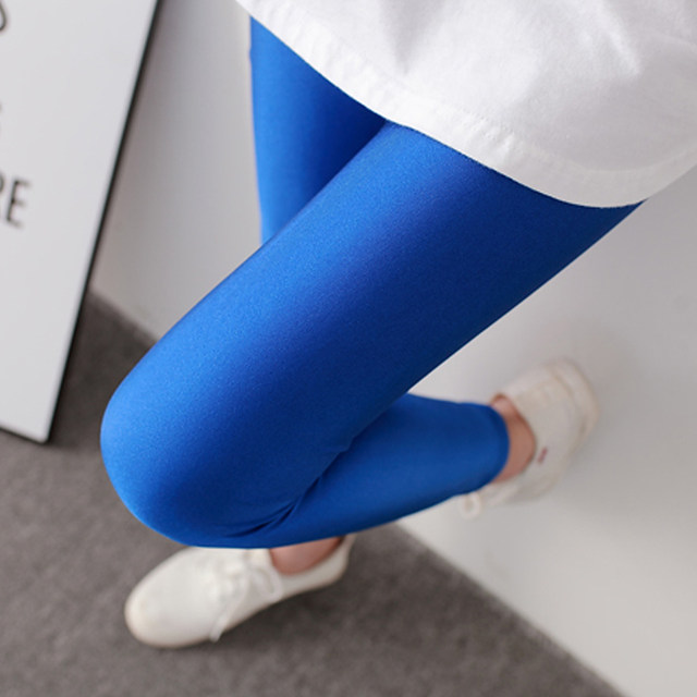 Glossy pants women's thin leggings spring and summer ice silk tights ...