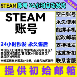 Steam Account, Pre-Made Account, Secondary Account, New Account, Blank Account, Account Registration Service for Argentina, Turkey, India, and Other Countries