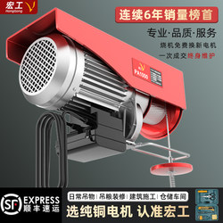 Mini Electric Hoist 220V Household Small Crane 1/0.5 Ton Winch Lifting Machine Crane