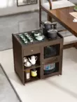 Bàn trà di động bàn trà nhỏ hộ gia đình tủ trà gỗ nguyên khối có bánh xe đẩy trà kungfu bàn trà bộ trà nước sôi tích hợp tủ bên bàn trà 2 ghế bàn trà cafe Bàn trà