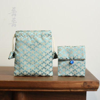 High -end dual -layer play storage bag drawing stump bundle mouth
