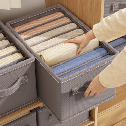 Japanese Pants Storage Organizer Wardrobe Clothes Storage Box Clothing Layered Storage Box Jeans Compartment Organizer Box