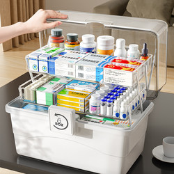 Japanese Household Medicine Box, Medicine Dispensing and Storage Box for Health Products, Portable Small Medicine Box for Oral Medication, Large Capacity