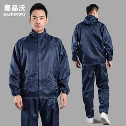 Hooded Two-Piece Anti-Static Clothing, Dust-Proof, Unisex, All-Season, for Electronics, Food, Cleanroom, Wear-Resistant, Purification Workwear