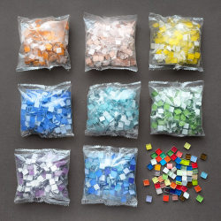 Mosaic DIY Small Bag Crystal Glass Patch Materials Handmade Parent-Child Kindergarten Art Area Children's Creativity