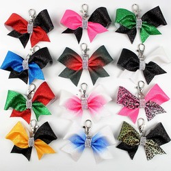 Cheerleading Competition Headband Keychain Cheerleading Team Adult and Children Aerobics Dance Performance Accessories Bow