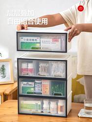 Household Large Medicine Storage Cabinet, Family Medicine Box, Multi-Layer Drawer-Type Transparent Compartmentalized Medicine Storage Box