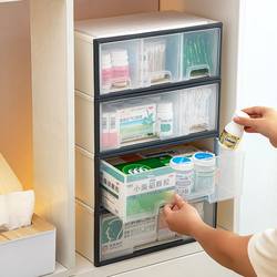 Medicine Box for the Elderly, Drawer-Type Medicine Box, Large-Sized Medicine Storage Box for Home Use, Large-Capacity Household Medicine Storage Cabinet