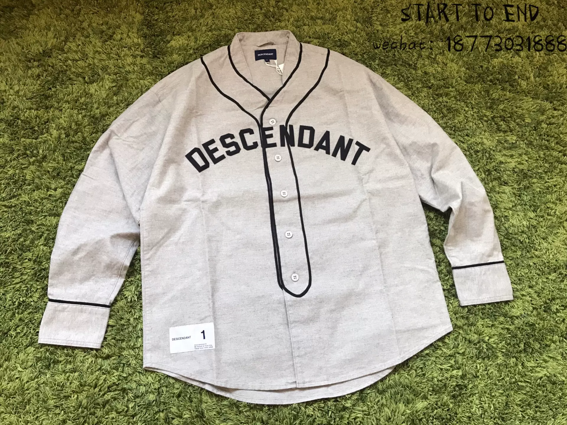 18AW DESCENDANT BLEEK BB LS SHIRT ベースボール