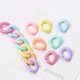 Korean matte rainbow color colorful acrylic keychain DIY accessories accessories rainbow color opening chain