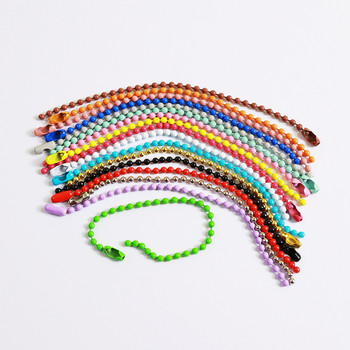 Pearl chain DIY beaded material jewelry accessories metal chain color spray paint bead chain wave bead chain tag chain
