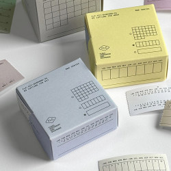 Korean Flagg Pull-Out Monthly Planner Weekly Planner Self-Discipline Habit Tracker Planner Label Stickers Tearable Sticky Notes