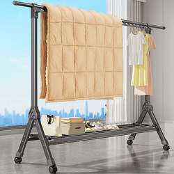 Floor-Standing Clothes Drying Rack for Home Use, Balcony Retractable Clothes Hanger, Indoor Folding Clothes Rod, Outdoor Quilt Drying Tool