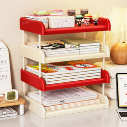 Desktop File Storage Rack Transparent Multi-Layer Storage Rack Bookshelf Office Desk Information Rack Dopamine Storage Box