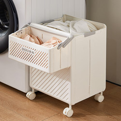 Foldable Dirty Laundry Basket for Home Bathroom, High-Capacity Laundry Hamper with a Stylish Design, Laundry Cart Storage