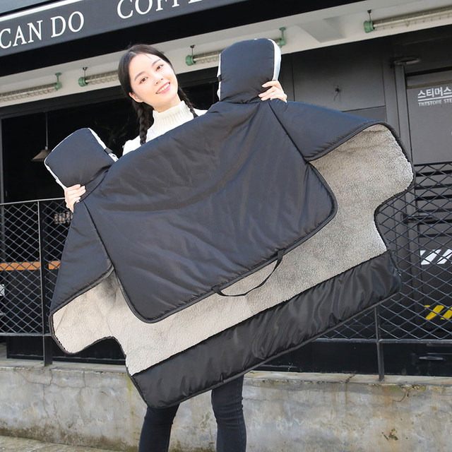 Battery motorcycle plus velvet and thickened tram winter windshield quilt electric vehicle windproof and cold-proof windshield to block legs