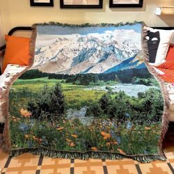Shataka Scenery Line Tapestry Decorative Painting Room Bedroom Decorative Blanket Sofa Blanket Bed Throw Blanket Blanket on the Wall