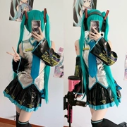 Hatsune Miku cos phù hợp với MIKU chính thức phù hợp với cô gái Nhật Bản anime bạc bằng sáng chế da JK nữ cosplay phù hợp với